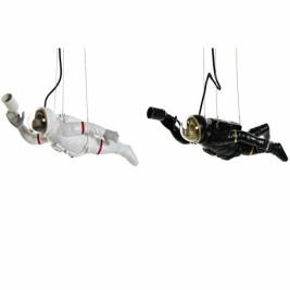 Полилей DKD Home Decor Черен Бял Смола 220 V 50 W (46 x 14.5 x 20 cm) (2 pcs)