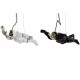 Полилей DKD Home Decor Черен Бял Смола 220 V 50 W (46 x 14.5 x 20 cm) (2 pcs)