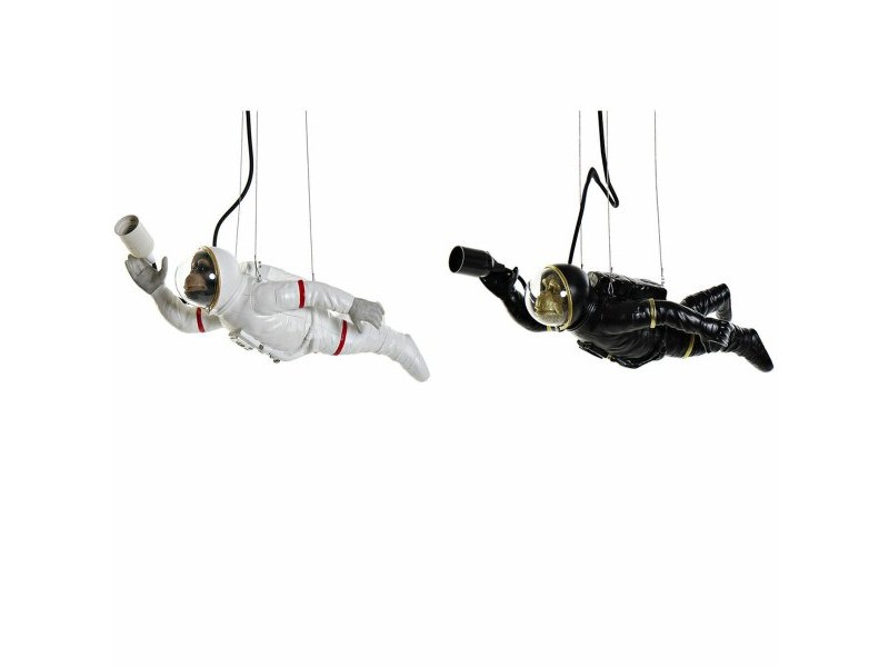 Полилей DKD Home Decor Черен Бял Смола 220 V 50 W (46 x 14.5 x 20 cm) (2 pcs) Полилей DKD Home Decor Черен Бял Смола 220 V 50 W (46 x 14.5 x 20 cm) (2 pcs)