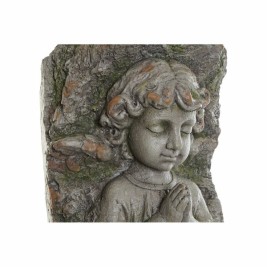 Саксия DKD Home Decor Фибростъкло Сив Ангел (29 x 22 x 74 cm)