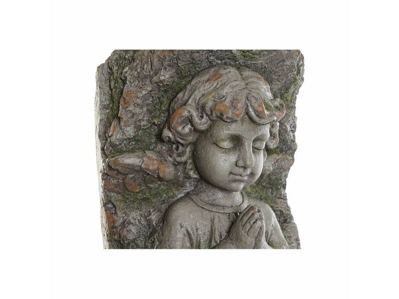 Саксия DKD Home Decor Фибростъкло Сив Ангел (29 x 22 x 74 cm)