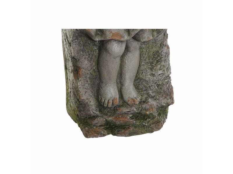 Саксия DKD Home Decor Фибростъкло Сив Ангел (29 x 22 x 74 cm)