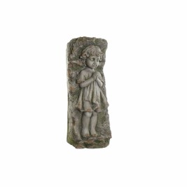 Саксия DKD Home Decor Фибростъкло Сив Ангел (29 x 22 x 74 cm)