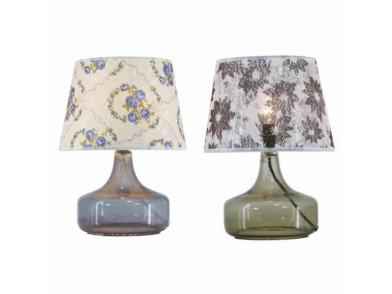 Настолна лампа DKD Home Decor 28 x 28 x 40,5 cm Кристал Многоцветен 220 V 50 W (2 броя)