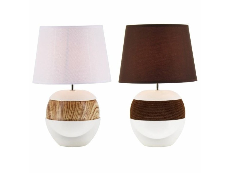 Настолна лампа DKD Home Decor Керамика полиестер Въже (28 x 28 x 43 cm) (2 pcs)