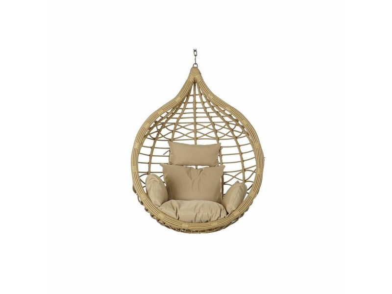 Висящ градински фотьойл DKD Home Decor Кафяв Бежов Светло кафяв Алуминий синтетичен ратан 90 x 70 x 110 cm 100 x 70 x 125 cm (10