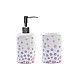 Комплект за Баня DKD Home Decor Бял ABS Dolomite На точки 7 x 7 x 17,5 cm (2 броя)