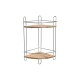 Ъглови Шкафове DKD Home Decor Естествен Бамбук Неръждаем хром метал 2 Рафтове 19,5 x 19,5 x 36,5 cm