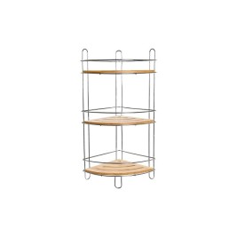 Стелажи за Баня DKD Home Decor Бамбук Алуминий Неръждаем хром метал Естествен 19,5 x 19,5 x 47 cm