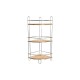 Стелажи за Баня DKD Home Decor Бамбук Алуминий Неръждаем хром метал Естествен 19,5 x 19,5 x 47 cm