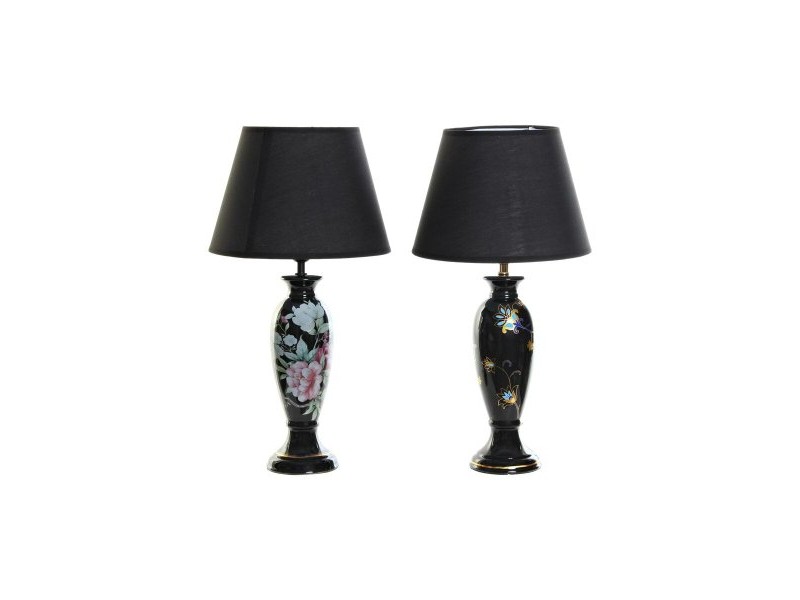 Настолна лампа DKD Home Decor Черен Златен Lind 220 V 50 W Ориенталски (28 x 28 x 51 cm) (2 броя)