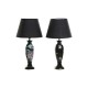 Настолна лампа DKD Home Decor Черен Златен Lind 220 V 50 W Ориенталски (28 x 28 x 51 cm) (2 броя)