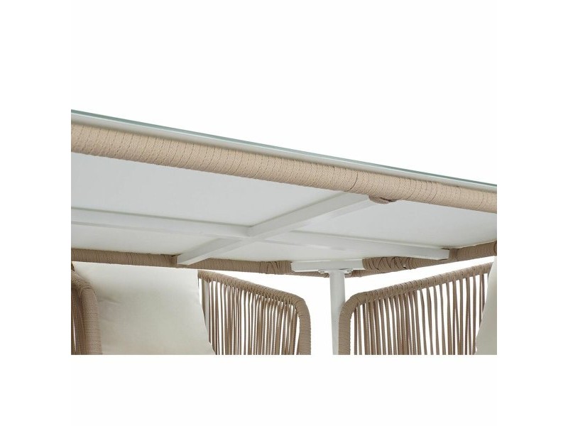 Комплект от маса с стола DKD Home Decor Бежов 78 cm 163 x 95 x 6 cm