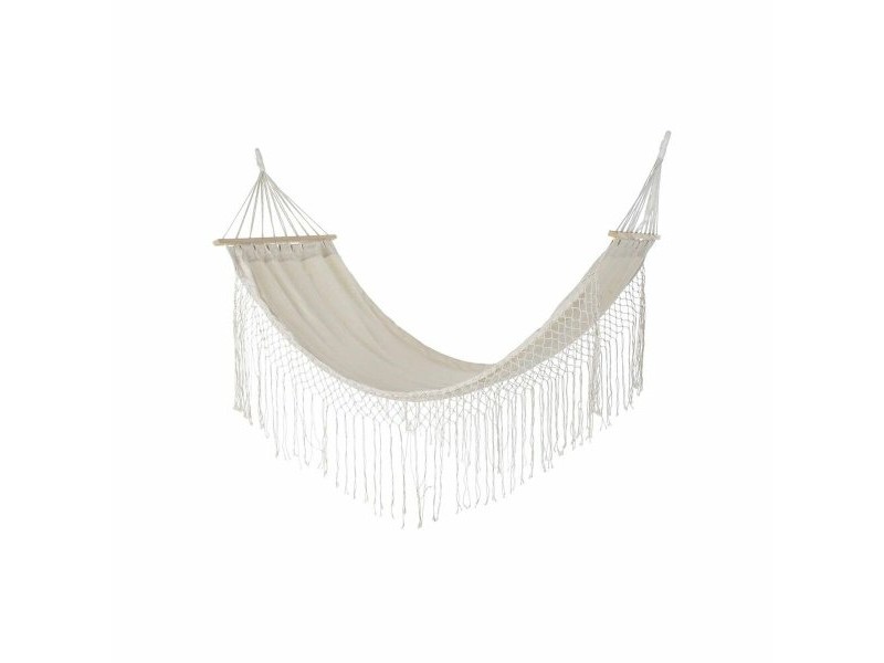Xамак DKD Home Decor Бежов полиестер Памук Бор Ресни (280 x 100 x 130 cm)