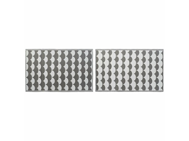 Килим DKD Home Decor Сив Вълни Бял (2 броя) (120 x 180 cm)