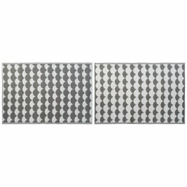 Килим DKD Home Decor Сив Вълни Бял (2 броя) (150 x 210 cm)