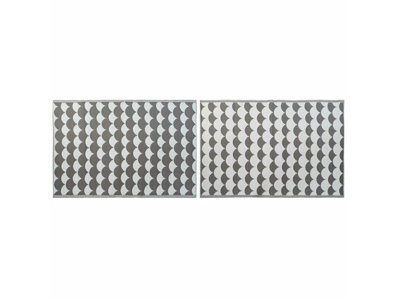 Килим DKD Home Decor Сив Вълни Бял (2 броя) (150 x 210 cm) Килим DKD Home Decor Сив Вълни Бял (2 броя) (150 x 210 cm)