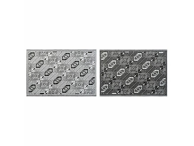 Килим DKD Home Decor Бял Черен Етнически (2 броя) (150 x 210 cm)