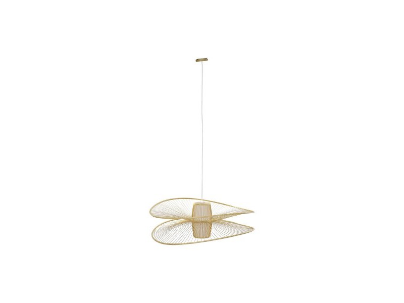 Полилей DKD Home Decor Бял Естествен Бамбук 50 W 100 x 100 x 32 cm