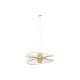 Полилей DKD Home Decor Бял Естествен Бамбук 50 W 100 x 100 x 32 cm
