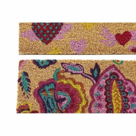Изтривалка за Врата DKD Home Decor Гума Многоцветен 2 броя Кокосови влакна (60 x 40 x 1,5 cm)