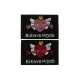 Изтривалка за Врата DKD Home Decor Червен Черен Розов Гума Бял 2 броя Кокосови влакна (60 x 40 x 1,5 cm)