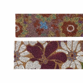 Изтривалка за Врата DKD Home Decor Гума Многоцветен 2 броя Кокосови влакна (60 x 40 x 1,5 cm)