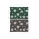 Изтривалка за Врата DKD Home Decor Сив Гума Звезди Бял Зелен 2 броя Кокосови влакна (60 x 40 x 1,5 cm)