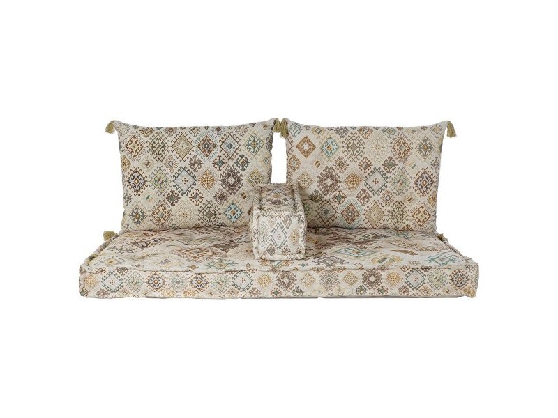 Двуместно канапе DKD Home Decor Жълт Кафяв Бежов 145 x 76 x 13 cm