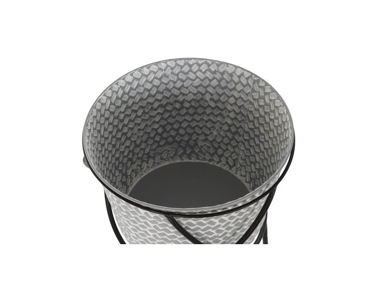 Комплект Саксии за цветя DKD Home Decor Черен Сив Метал Желязо Квадратек 30 x 40 cm 37 x 37 x 82 cm (2 броя)