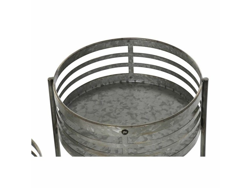 Саксия DKD Home Decor 3 в 1 Сив Метал Желязо Loft (47 x 35 x 72 cm)