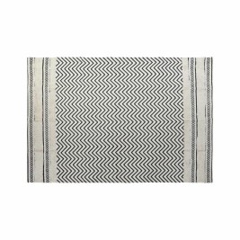 Килим DKD Home Decor Черен Зиг-Заг Бял (120 x 180 x 0,7 cm)