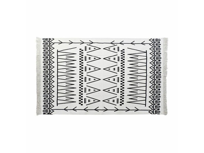 Килим DKD Home Decor Черен Бял Ikat (120 x 180 x 0,7 cm)