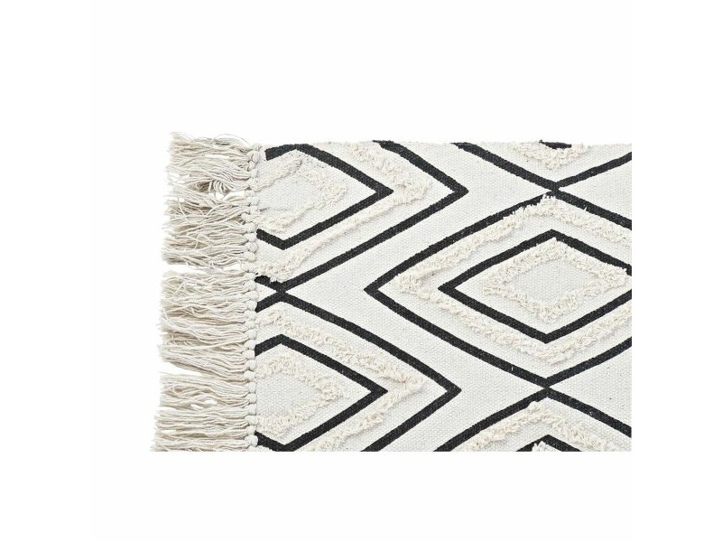 Килим DKD Home Decor Черен Бял (120 x 190 x 0,7 cm)