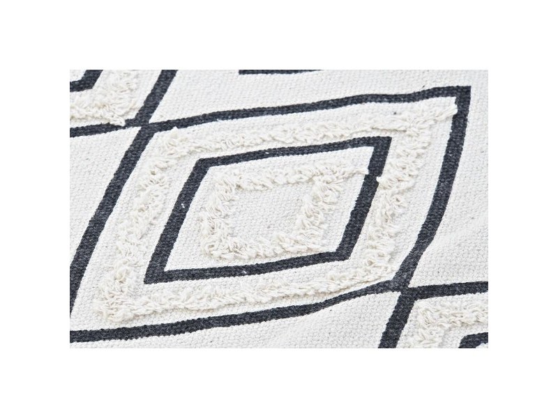 Килим DKD Home Decor Черен Бял (120 x 190 x 0,7 cm)
