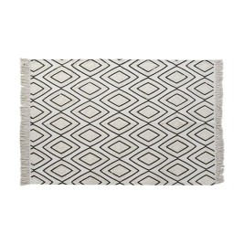 Килим DKD Home Decor Черен Бял (120 x 190 x 0,7 cm)
