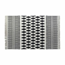 Килим DKD Home Decor Черен Бял (120 x 180 x 0,7 cm)