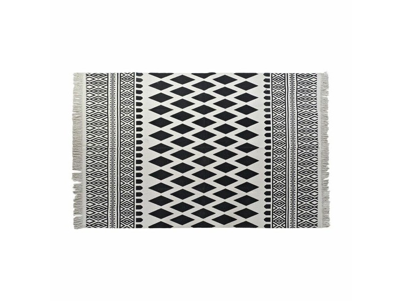 Килим DKD Home Decor Черен Бял (120 x 180 x 0,7 cm) Килим DKD Home Decor Черен Бял (120 x 180 x 0,7 cm)
