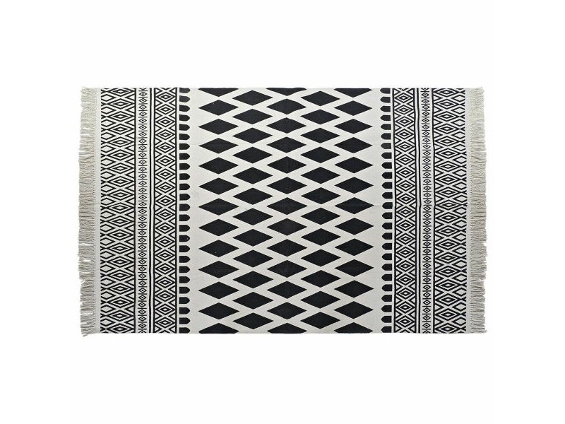 Килим DKD Home Decor Черен Бял (160 x 250 x 0,7 cm)