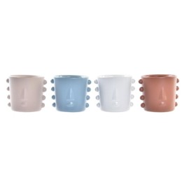 Саксия DKD Home Decor Лице Каменинов (15 x 13 x 12,5 cm) (4 броя)