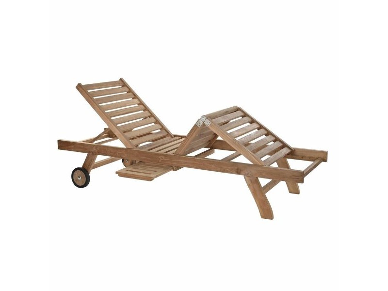 Lamamistool DKD Home Decor Кафяв С колела Тик (200 x 65 x 36 cm)