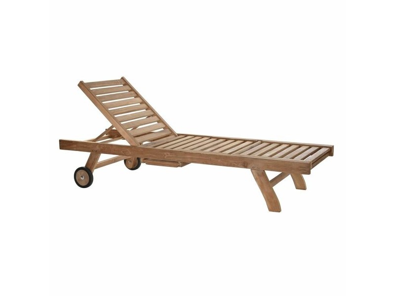 Lamamistool DKD Home Decor Кафяв С колела Тик (200 x 65 x 36 cm)