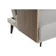 Разтегателен диван DKD Home Decor 203 x 87 x 81 cm Черен Бежов Метал Кафяв