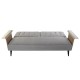 Разтегателен диван DKD Home Decor Кафяв Сив Метал Град 203 x 87 x 81 cm