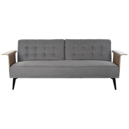 Разтегателен диван DKD Home Decor Кафяв Сив Метал Град 203 x 87 x 81 cm