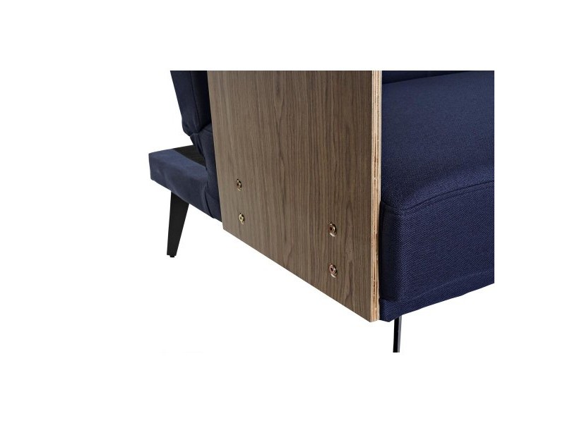 Разтегателен диван DKD Home Decor Син Кафяв Черен Метал Модерен Град 203 x 87 x 81 cm