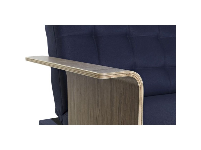 Разтегателен диван DKD Home Decor Син Кафяв Черен Метал Модерен Град 203 x 87 x 81 cm