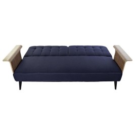 Разтегателен диван DKD Home Decor Син Кафяв Черен Метал Модерен Град 203 x 87 x 81 cm