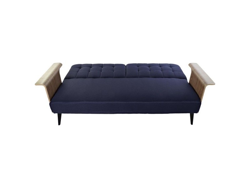 Разтегателен диван DKD Home Decor Син Кафяв Черен Метал Модерен Град 203 x 87 x 81 cm