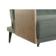 Разтегателен диван DKD Home Decor 203 x 87 x 81 cm Черен Метал Кафяв Зелен